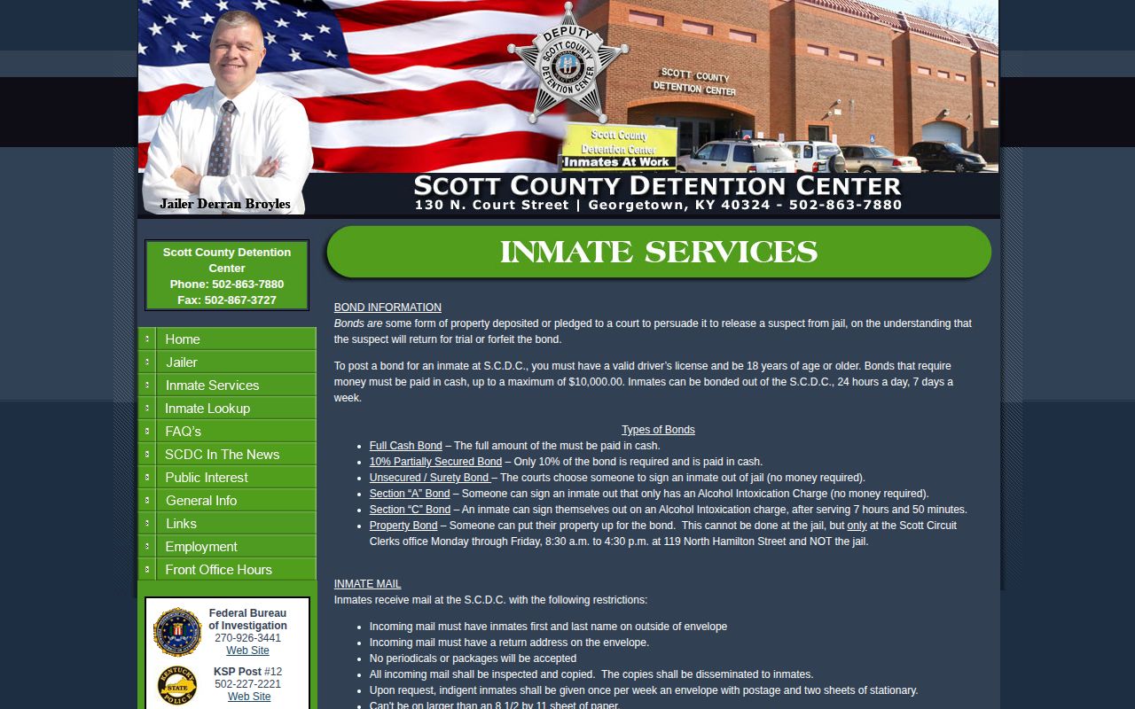 Scott County detention center bond information for same-day release