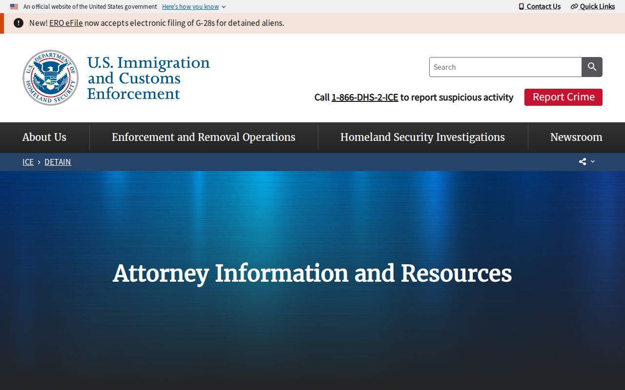 ICE detainee locator release scope information